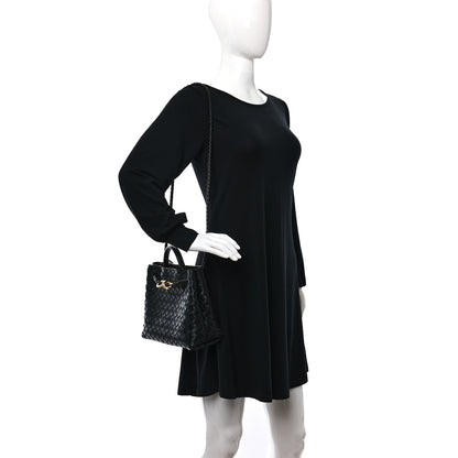 Bottega Veneta Nappa Intrecciato Small Andiamo Shoulder Bag Black 3 of 8