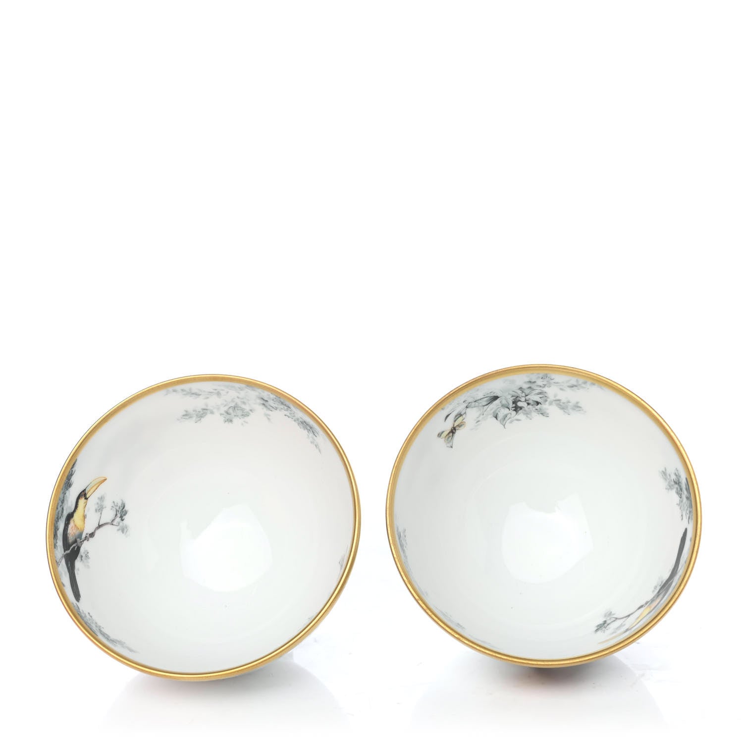 Hermes Porcelain Carnets d'Equateur Medium Bowl Set of 2 3 of 4