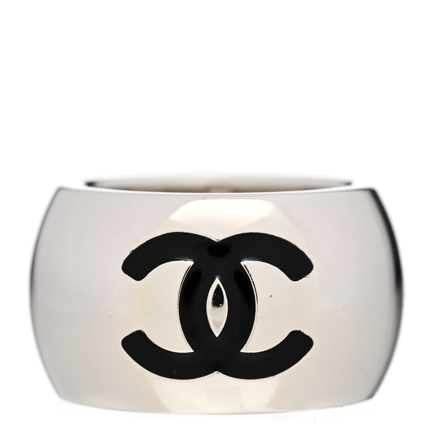 CC Heart Ring 53 6.5 Silver Black