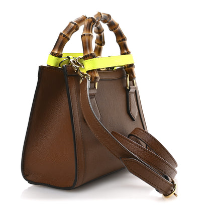 Gucci Wonka Grain Calfskin Mini Diana Tote Bag Cuir Yellow Fluo 3 of 11