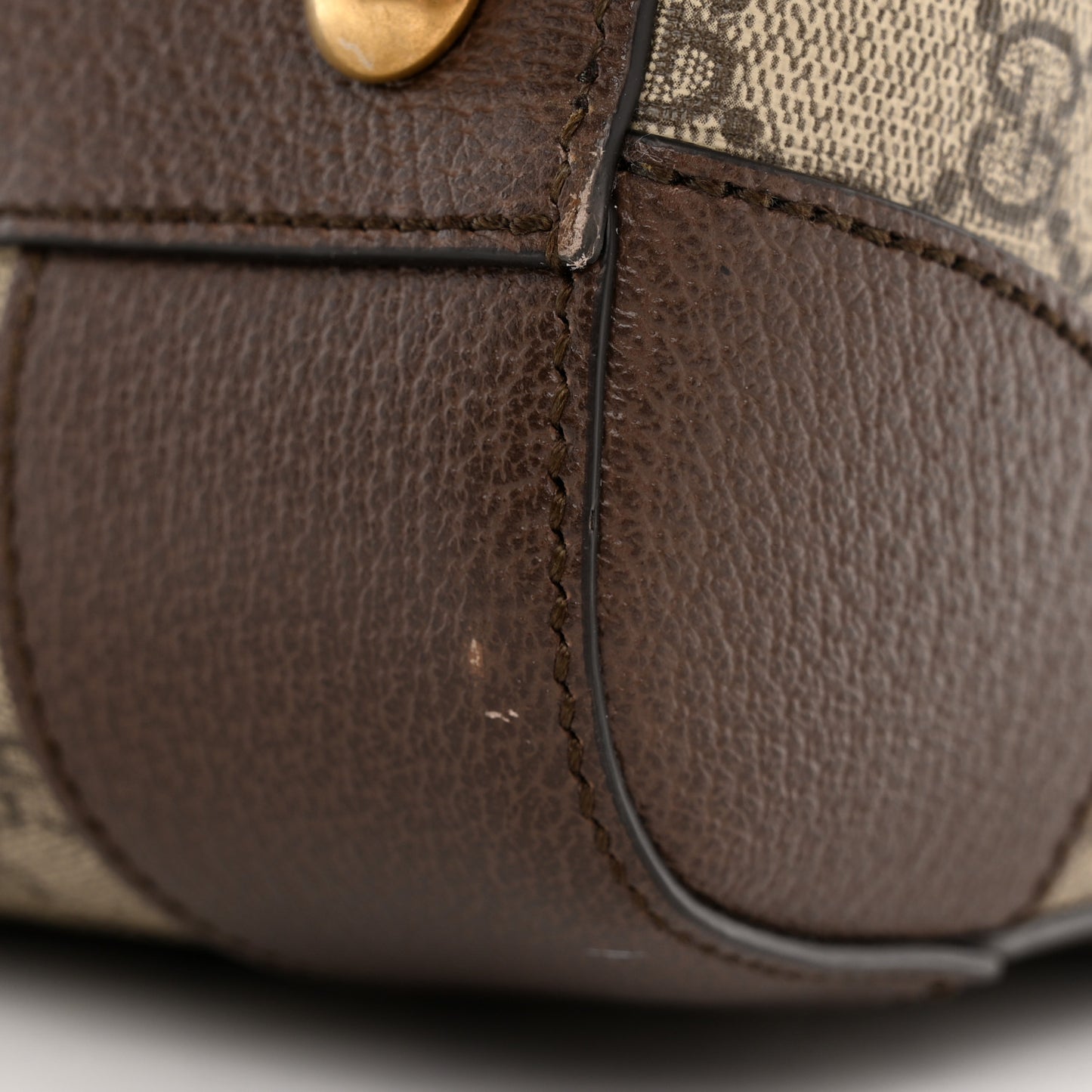 GG Supreme Monogram Textured Dollar Calfskin Web Medium Savoy Duffle Bag Beige Ebony New Acero
