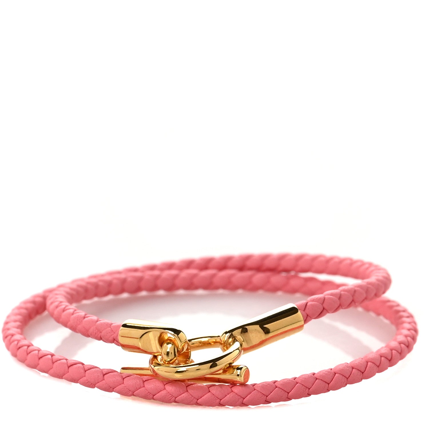 Hermes Swift Glenan Double Tour Bracelet T2 Rose Ete 1 of 5