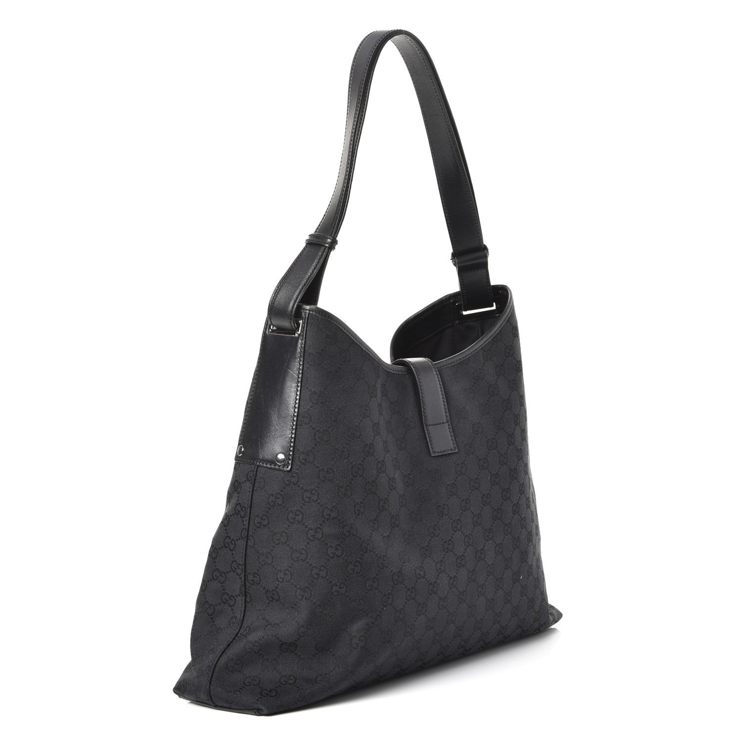 Gucci Monogram Large Shoulder Bag Black 3 of 9