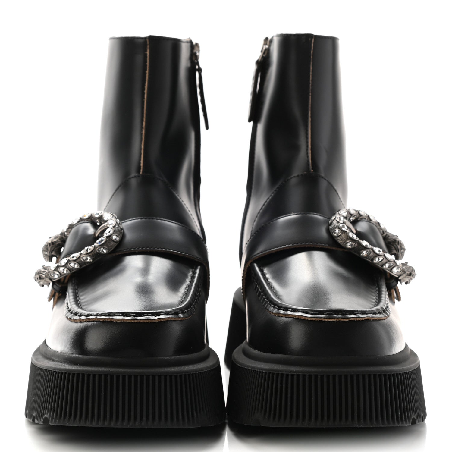 Gucci Cordovan Lux Dionysus Hunder Boots 40 Black 2 of 12