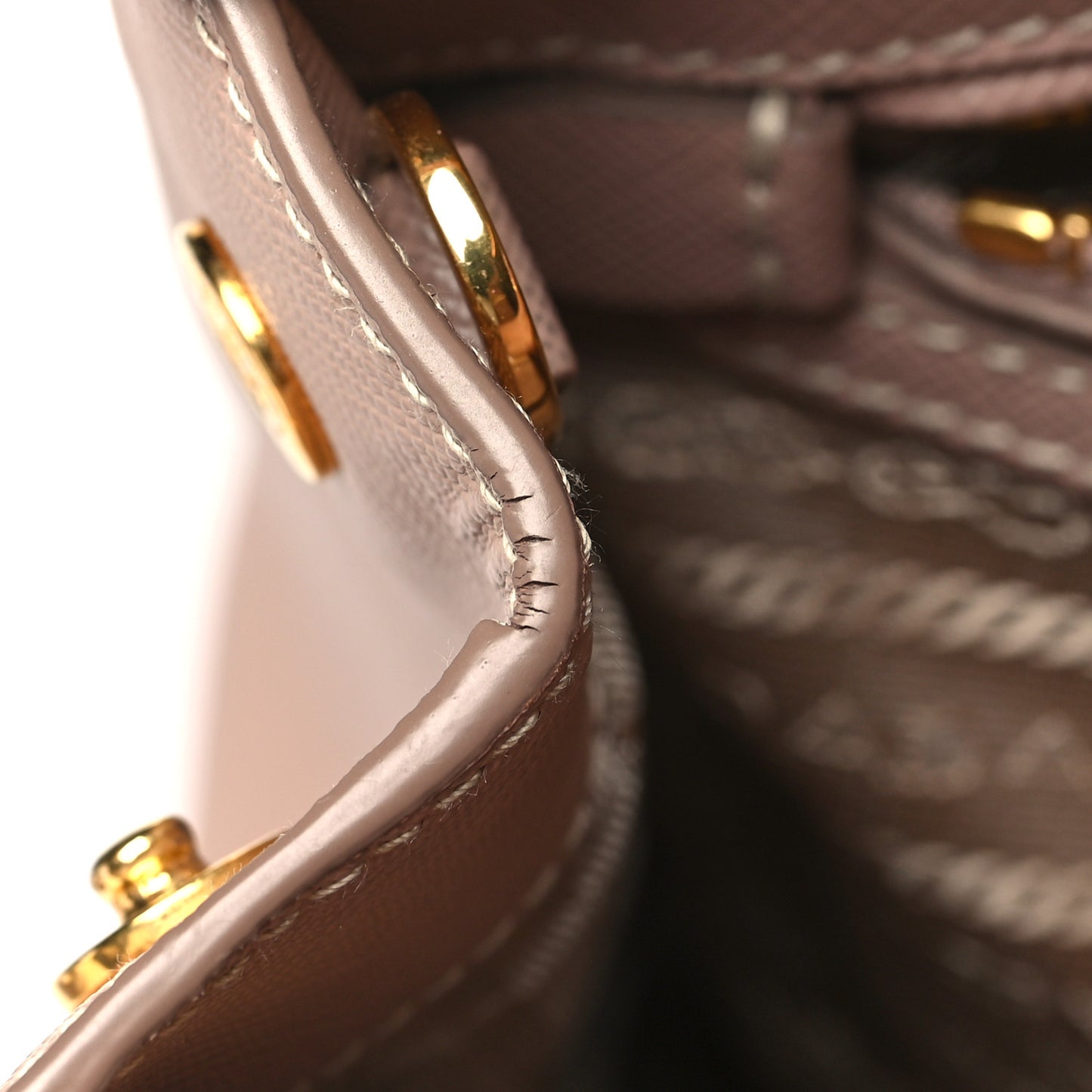 Saffiano Mini Galleria Double Zip Tote Cipria