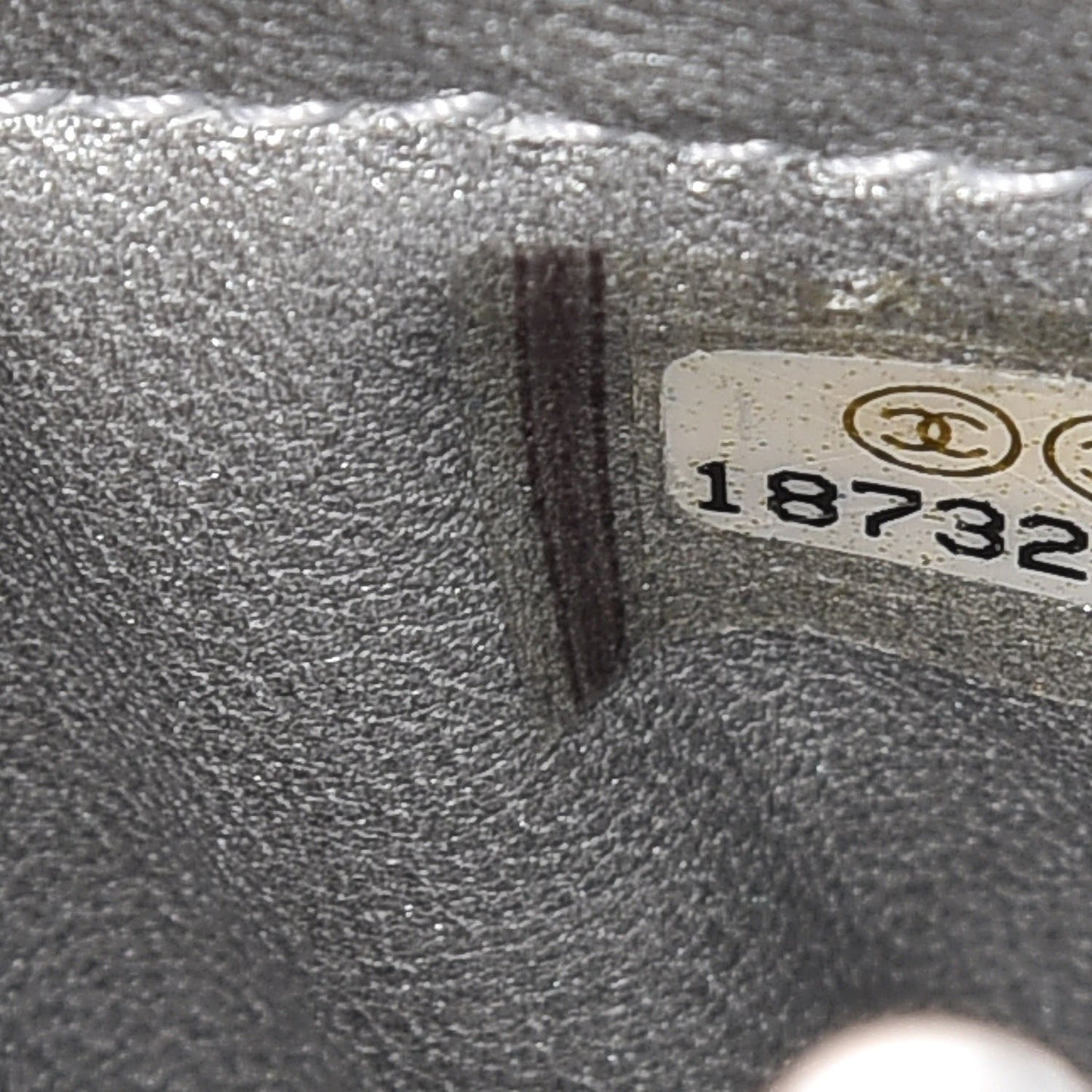 Lambskin CC Kiss Lock Evening Clutch Grey