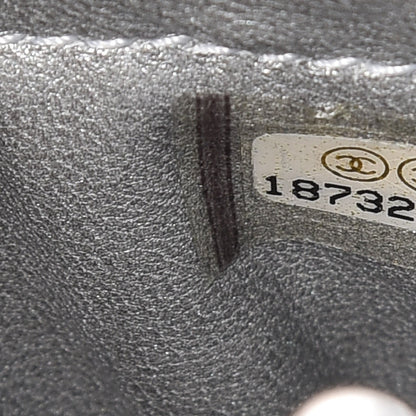 Chanel Lambskin CC Kiss Lock Evening Clutch Grey 8 of 10