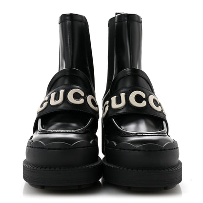 Gucci Calfskin Ornella Logo Ankle Boots 38 Black 3 of 10