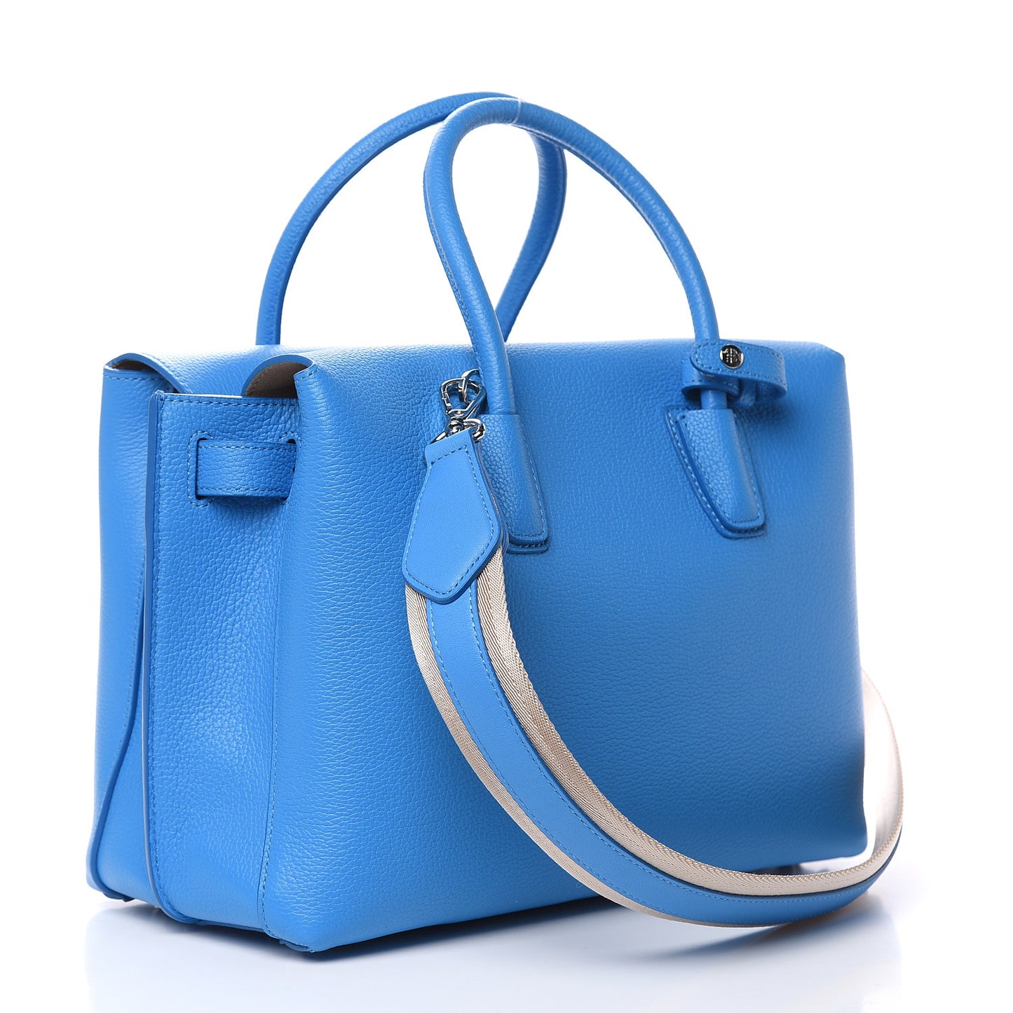 Grained Calfskin Medium Milla Tote Tile Blue