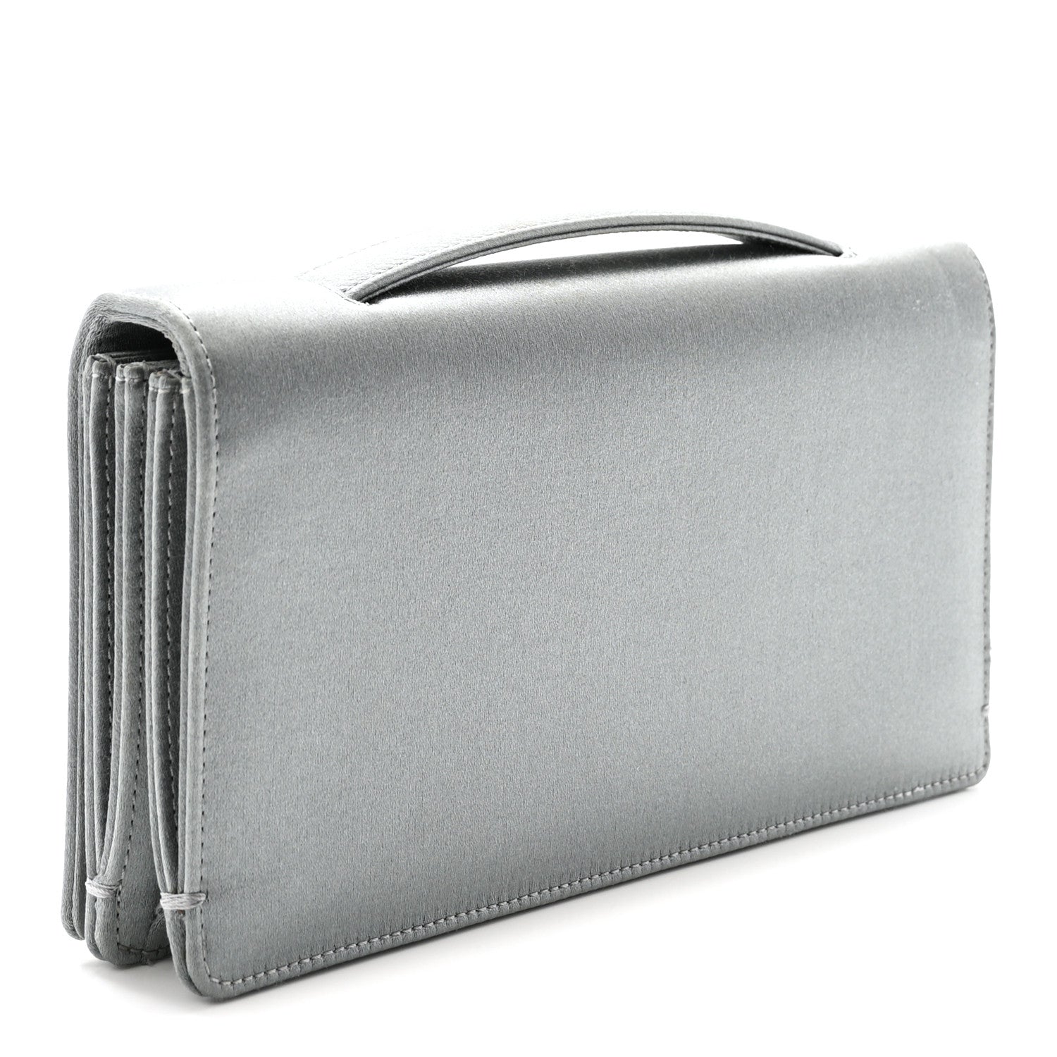 Christian Dior Satin Bee Clutch Light Iron 3 of 8