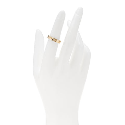 Cartier 18K Yellow Gold Diamond 4mm LOVE Wedding Band Ring 50 5.25 2 of 5