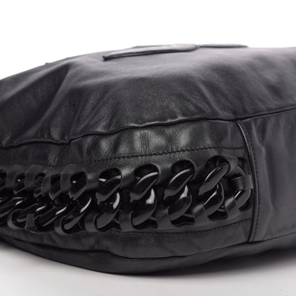 Chanel Calfskin Modern Chain Rhodoid Hobo Black 7 of 13