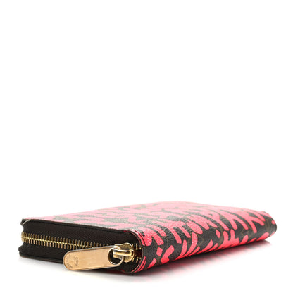 Louis Vuitton Monogram Graffiti Zippy Wallet Fuchsia 4 of 7