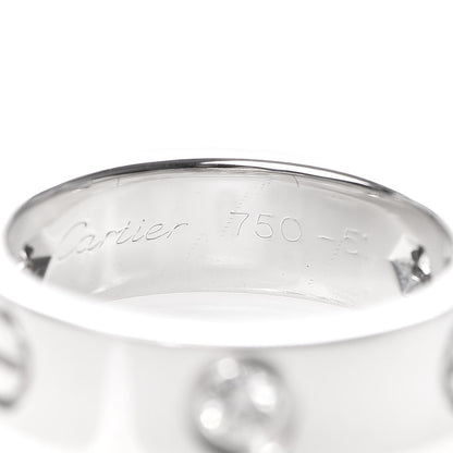 Cartier 18K White Gold 3 Diamond 5.5mm LOVE Ring 51 5.75 4 of 4