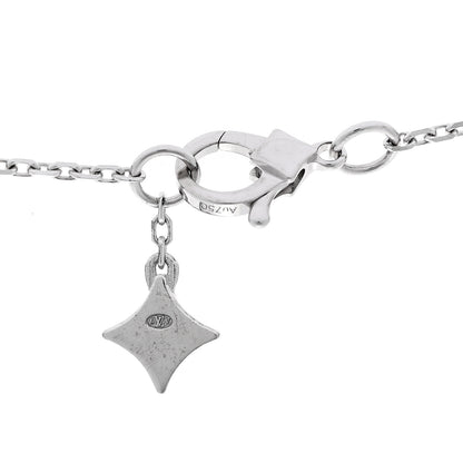 Louis Vuitton 18K White Gold Diamond LV Double Pendant Necklace 5 of 6