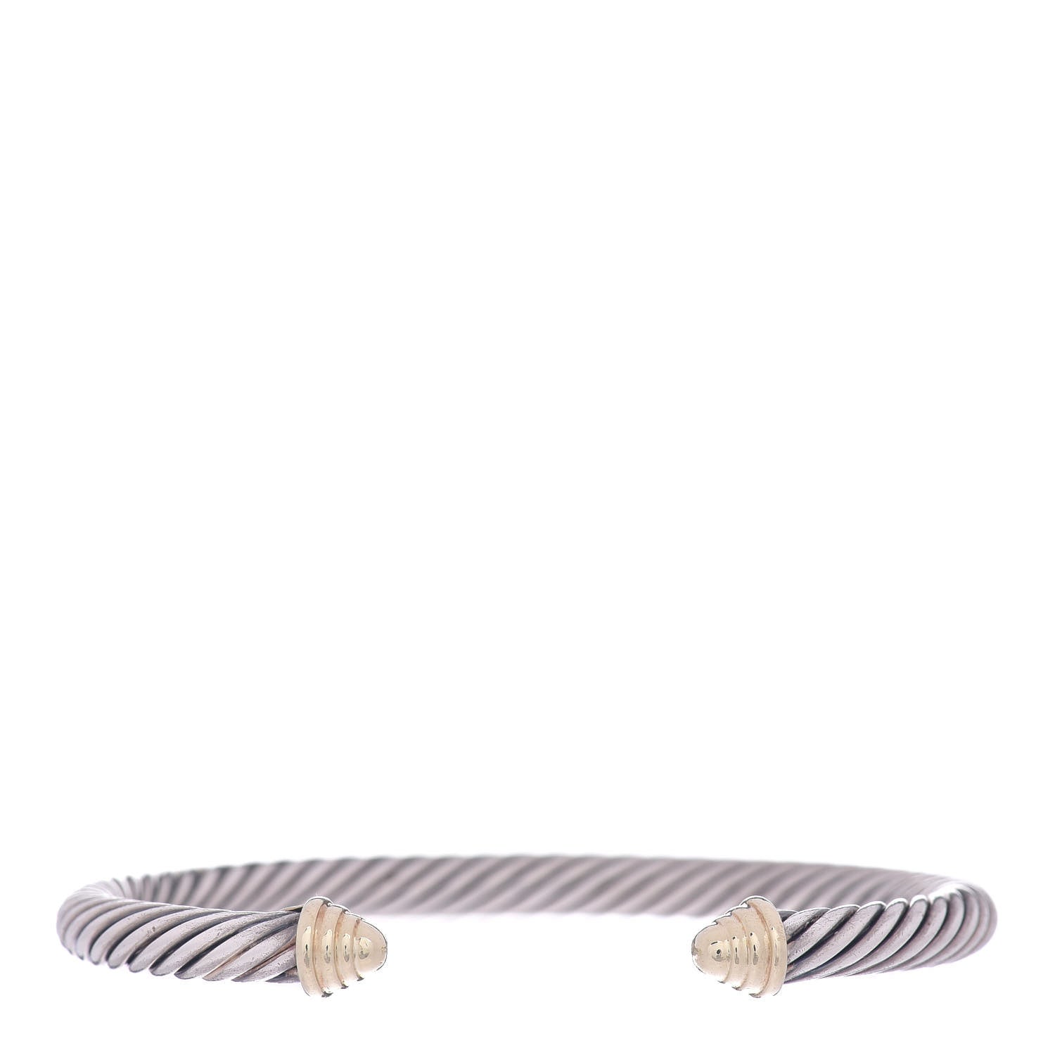 David Yurman Sterling Silver 14K Yellow Gold 5mm Cable Classics Bracelet 1 of 5