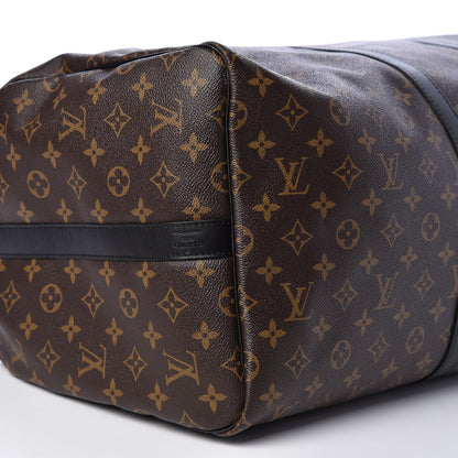 Louis Vuitton Monogram Macassar Keepall Bandouliere 55 7 of 13