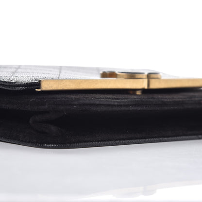 Chanel Caviar Suede Stitched Lady Coco Wallet On Chain WOC Black 9 of 10