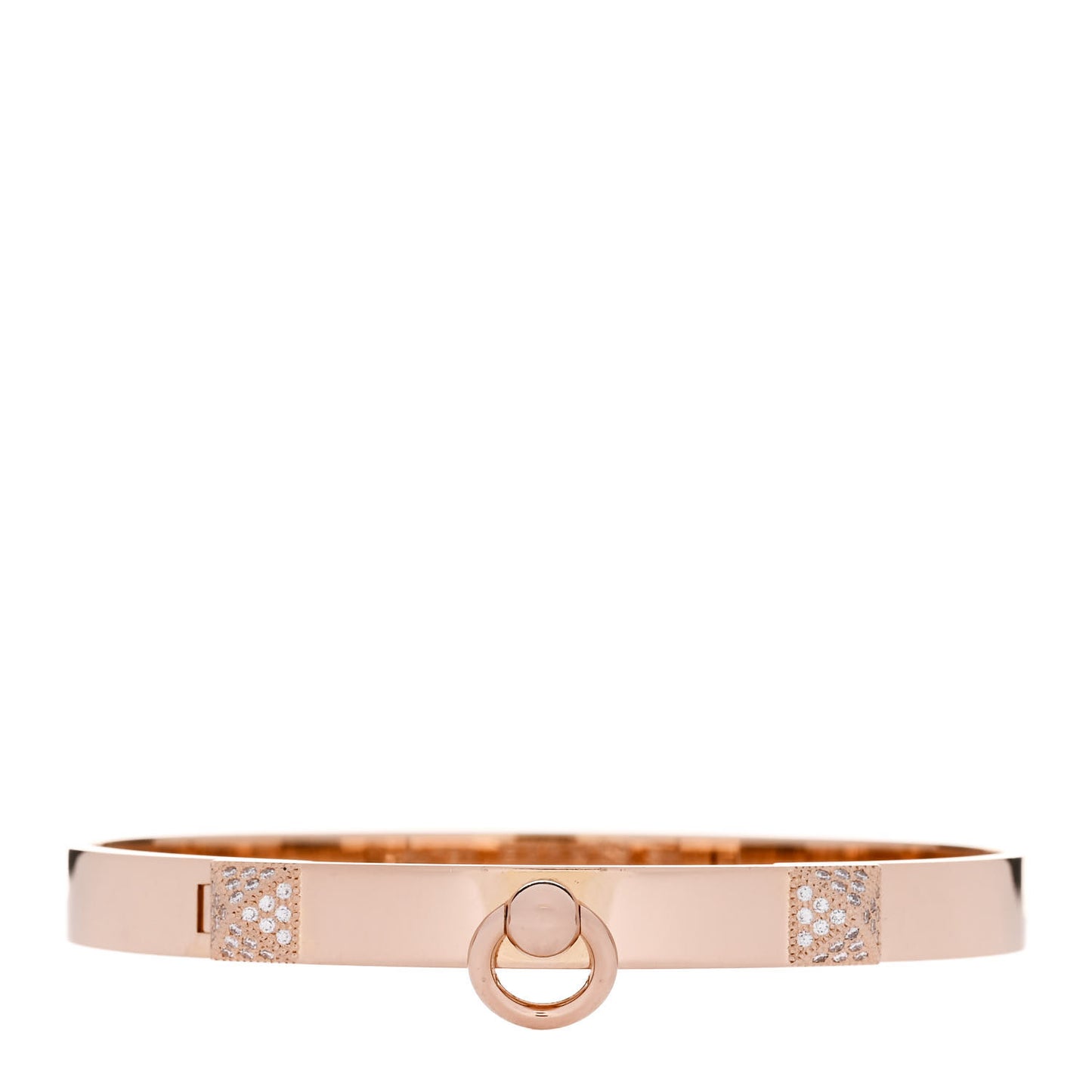18K Rose Gold Diamond PM Collier De Chien Bracelet SH