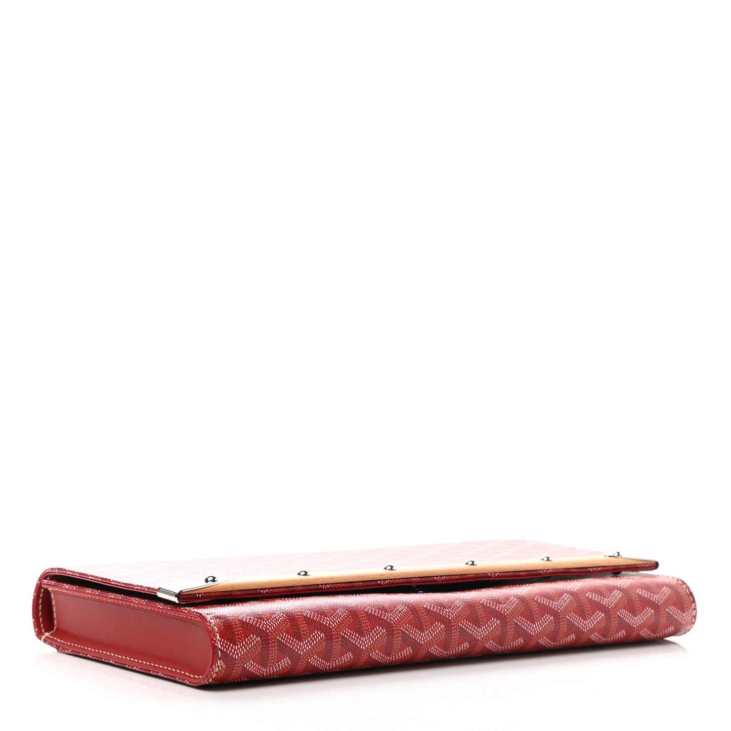 Goyardine Monte Carlo Bois Clutch Red