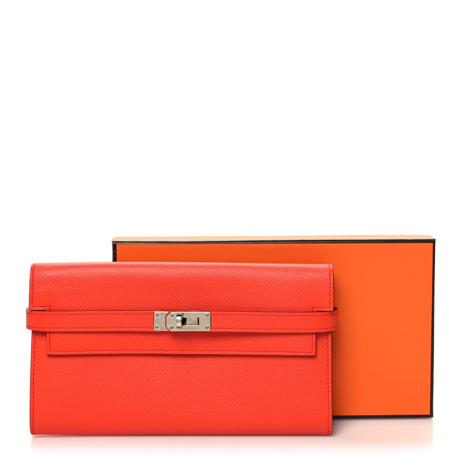 Hermes Epsom Kelly Longue Wallet Orange 9 of 9