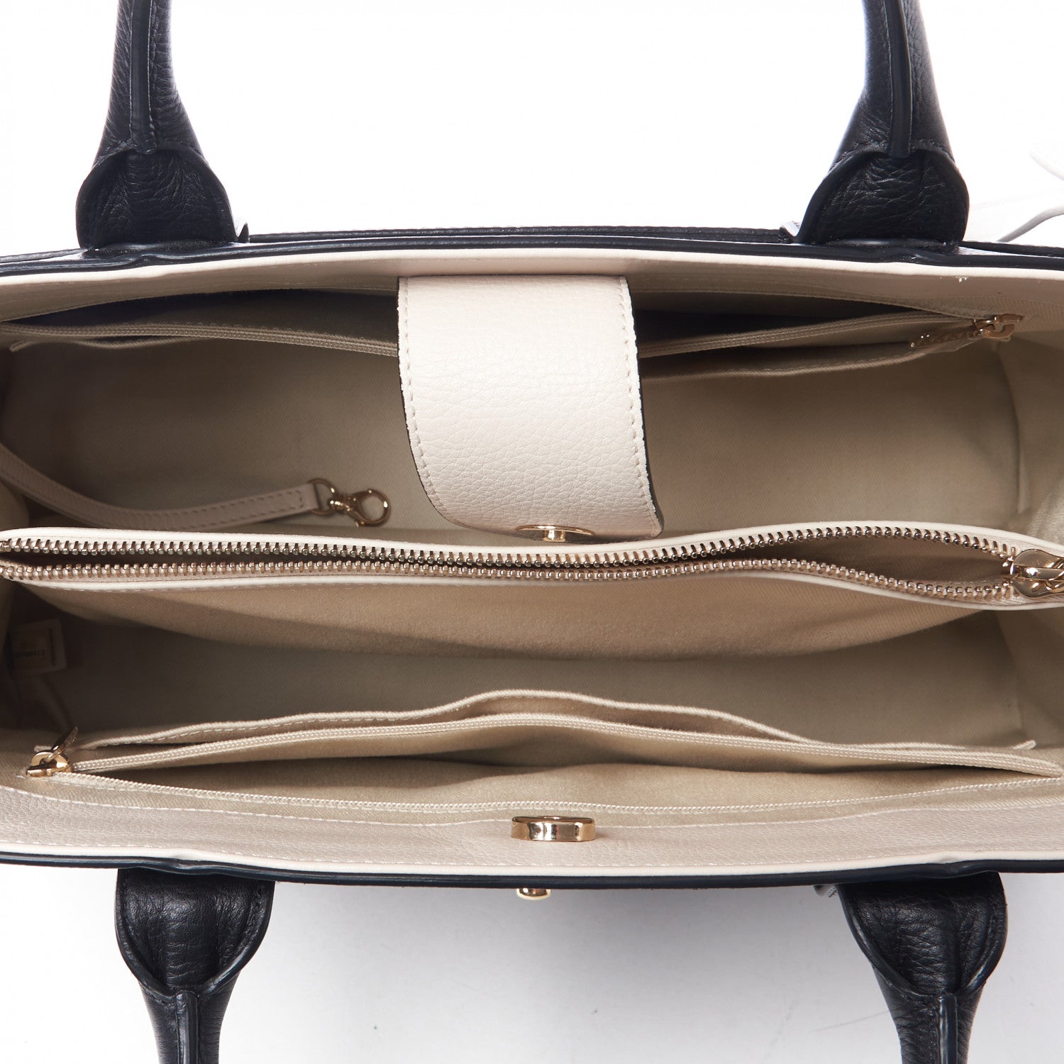 Chanel Grained Calfskin Medium Bi-Color Neo Executive Shopper Tote Black Beige 6 of 9
