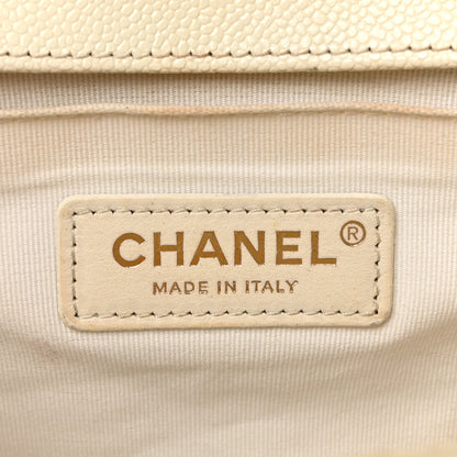 Chanel Caviar Quilted Medium Boy Flap White 6 of 10