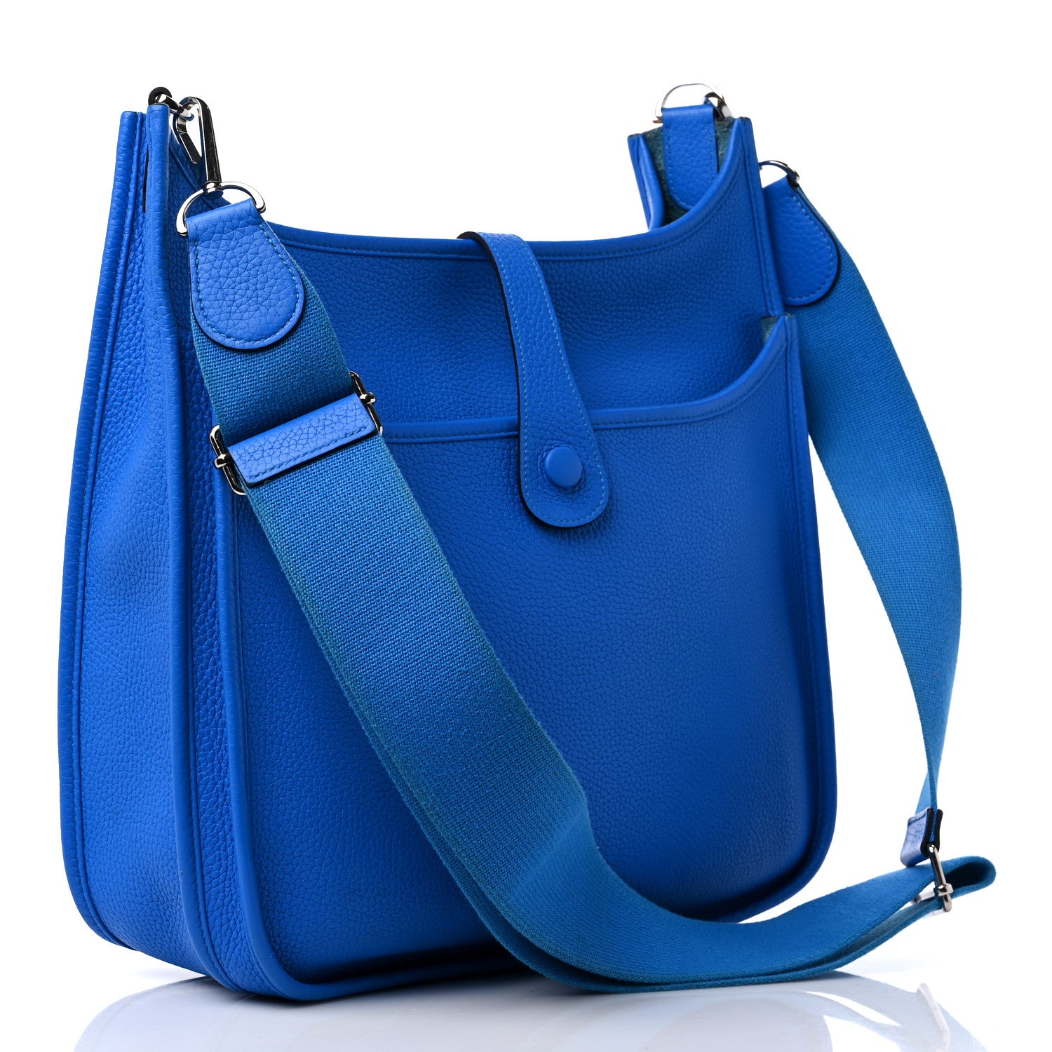 Hermes Taurillon Clemence Evelyne III GM Bleu Hydra 3 of 20