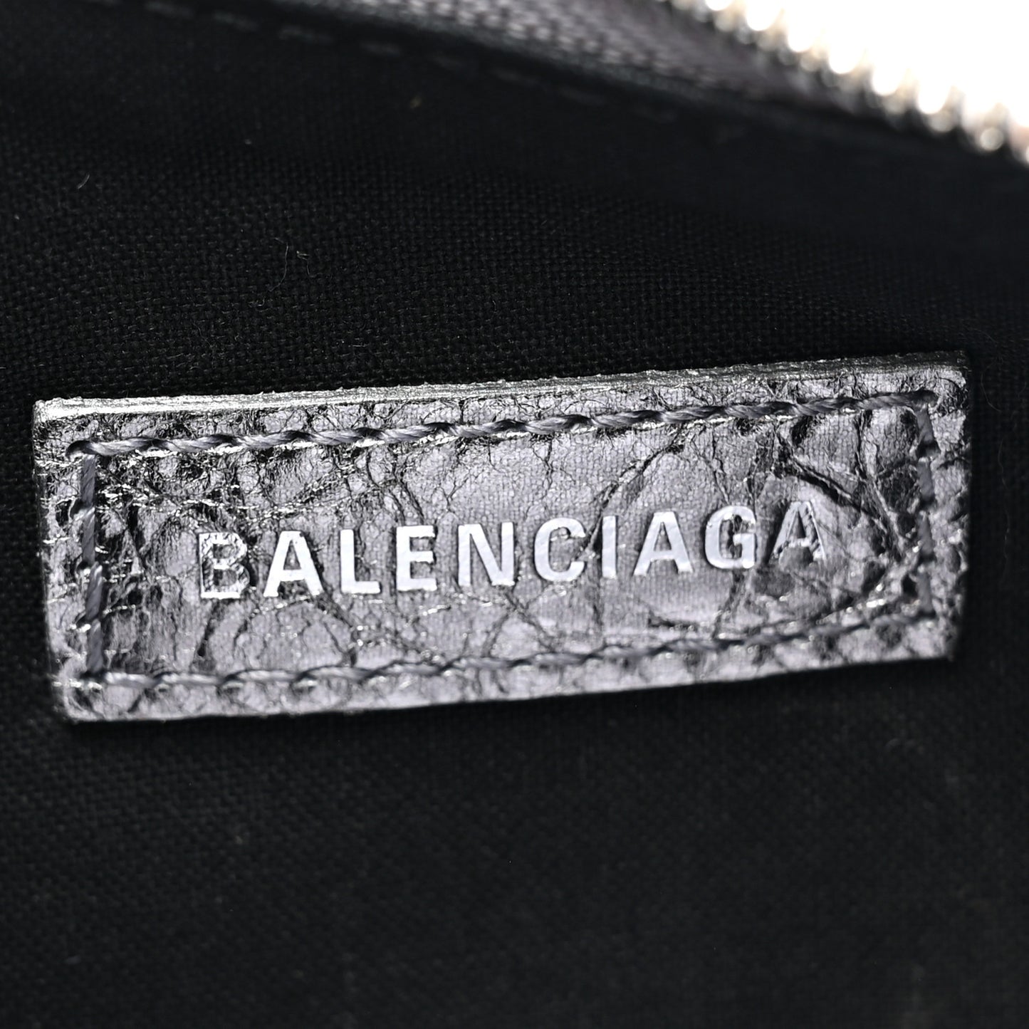 Metallic Agneau Arena Le Cagole Shoulder Bag XS Silver