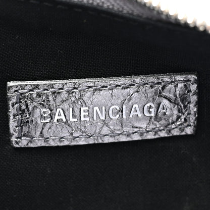 Balenciaga Metallic Agneau Arena Le Cagole Shoulder Bag XS Silver 6 of 9