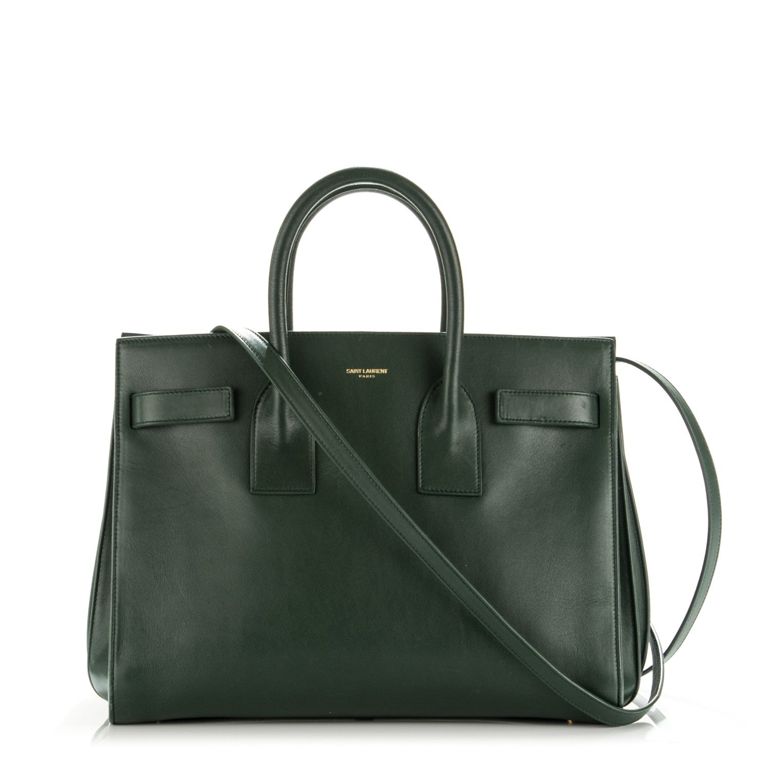 Saint Laurent Calfskin Small Sac De Jour Dark Green 8 of 14