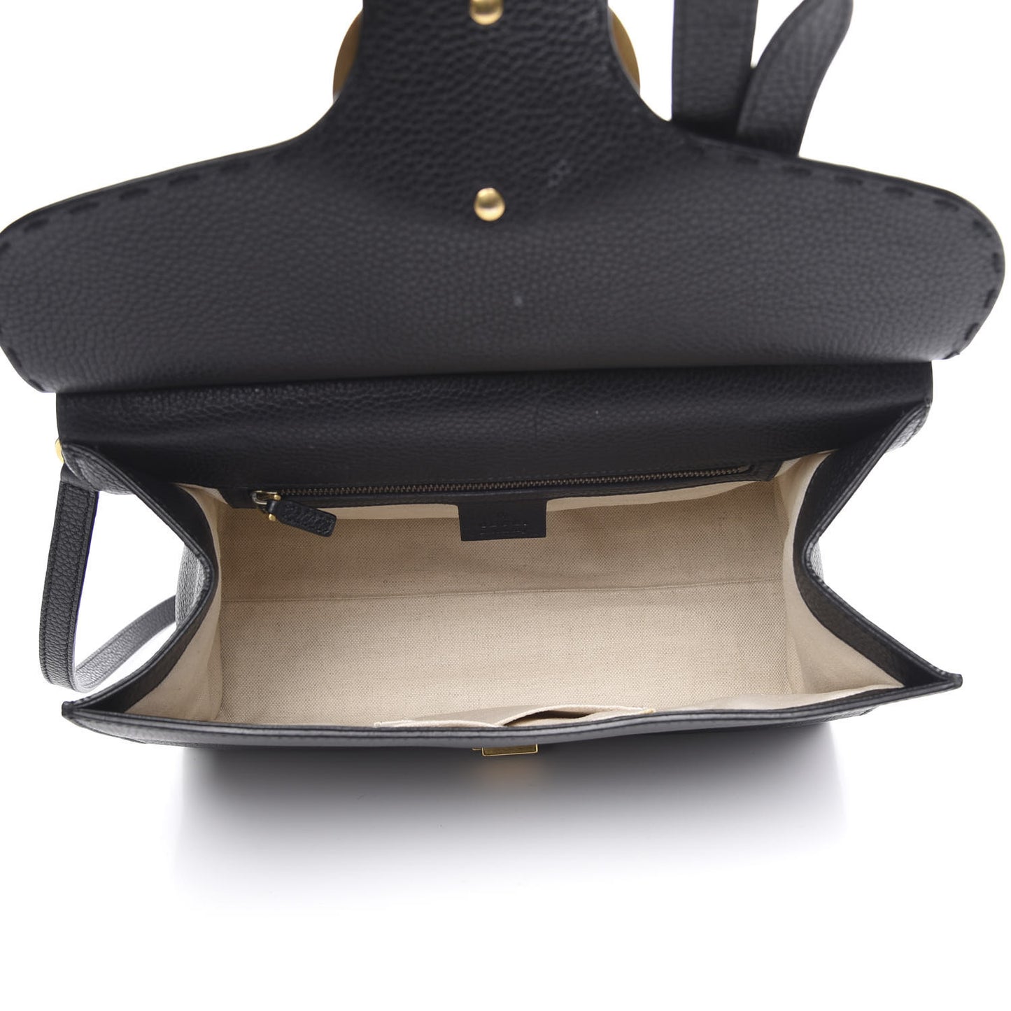 Calfskin Small GG Marmont Top Handle Bag Black
