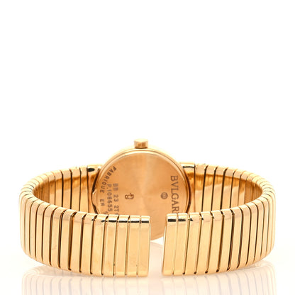 Bulgari 18K Yellow Gold 23mm Tubogas Quartz Watch Black 3 of 5