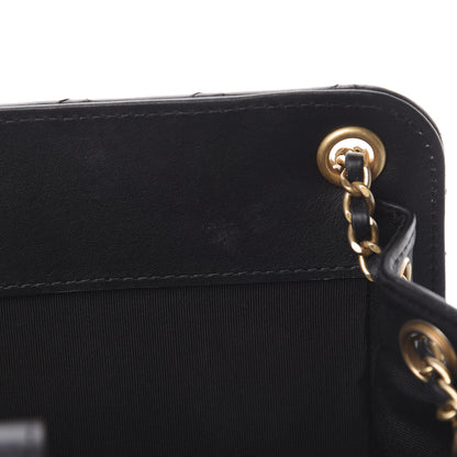Chanel Calfskin Quilted CC Chain Accordion Tote Black 11 of 16