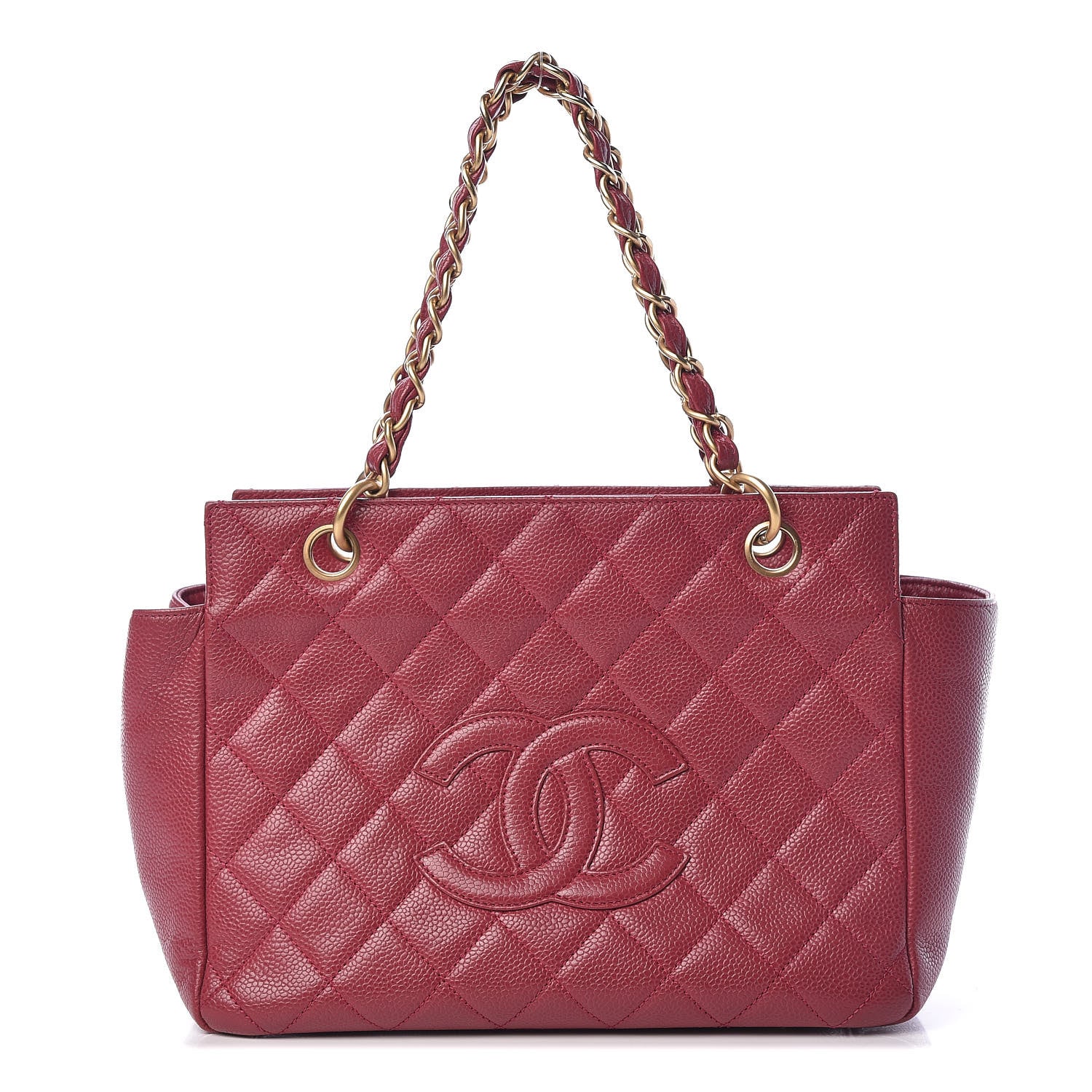 Chanel Caviar Quilted Petit Timeless Tote PTT Dark Pink 1 of 15
