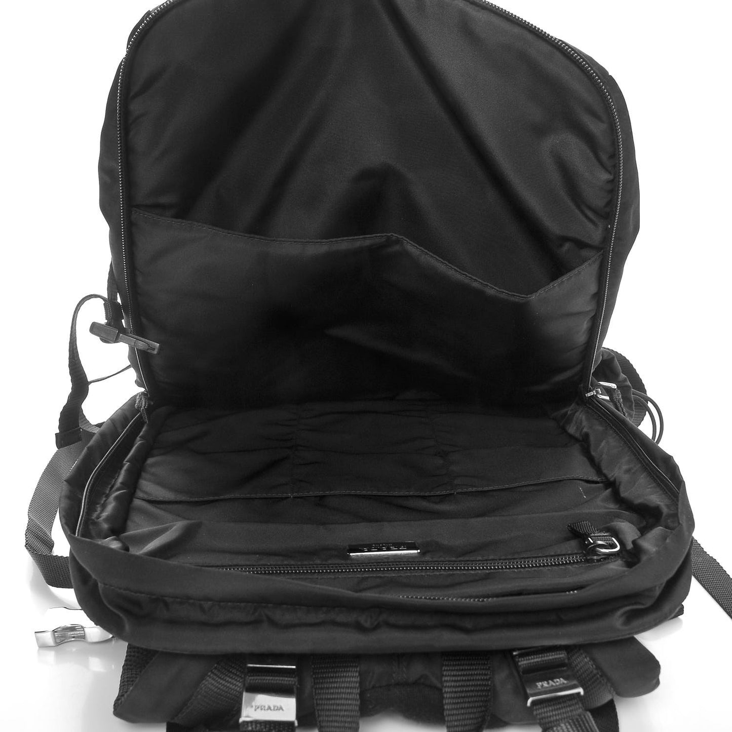 Nylon Montagna Compression Backpack Black