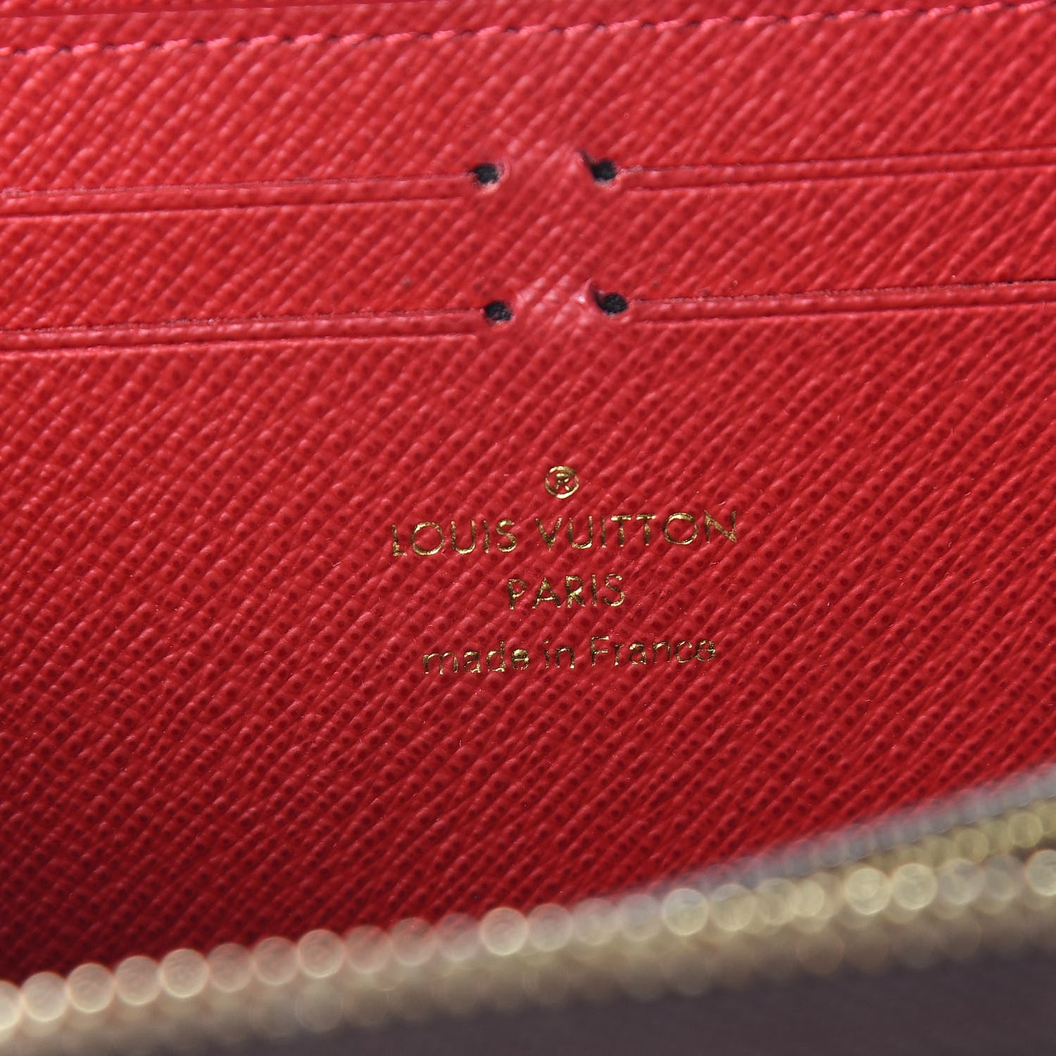 Louis Vuitton Damier Ebene Clemence Wallet Cherry 6 of 7