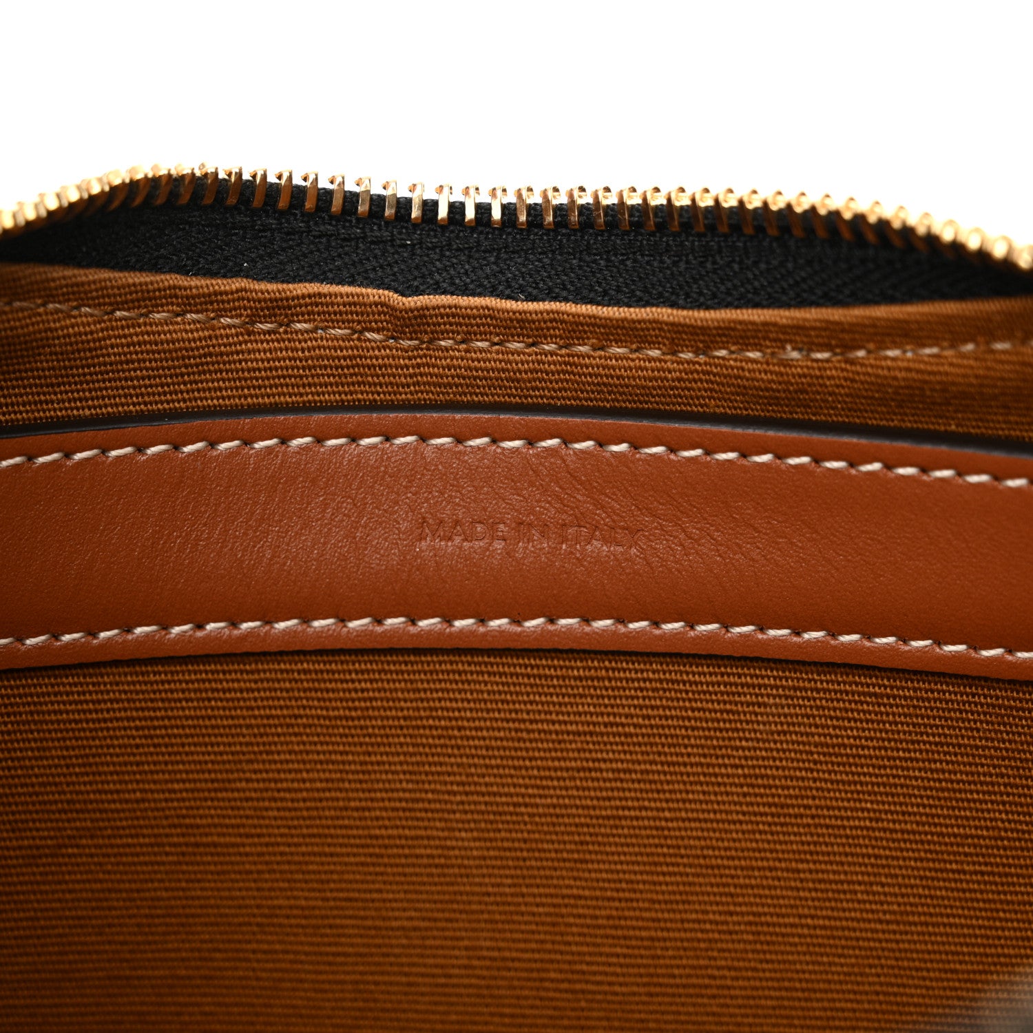 Celine Triomphe Canvas Calfskin Ava Shoulder Bag Tan 6 of 11