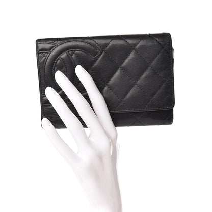 Chanel Calfskin Quilted Cambon Flap Wallet Black 2 of 15