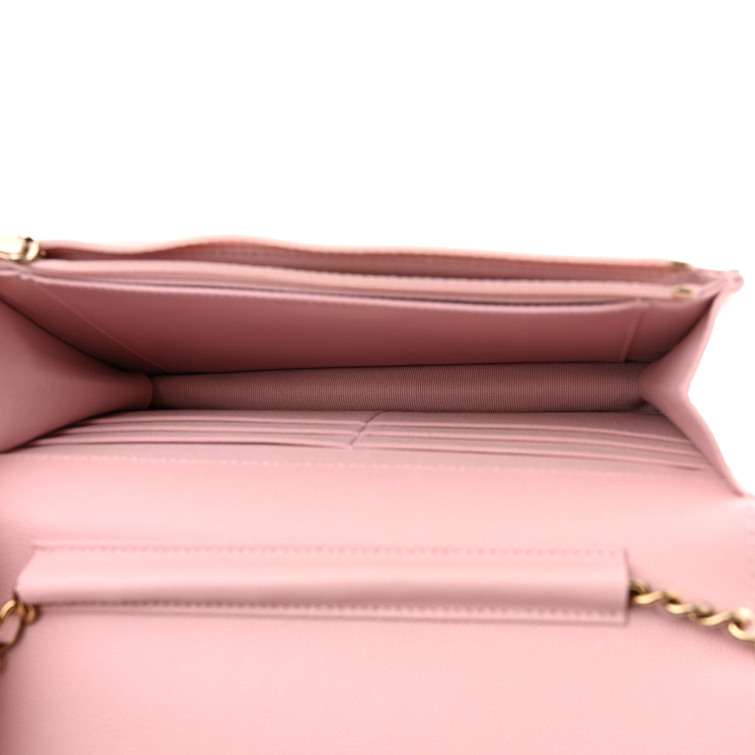 Chanel Caviar Quilted Wallet on Chain WOC Light Pink 5 of 10