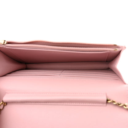 Chanel Caviar Quilted Wallet on Chain WOC Light Pink 5 of 10