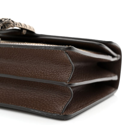 Gucci Monogram Jumbo GG Textured Dollar Calfskin Small Dionysus Shoulder Bag Camel Ebony New Acero 10 of 10