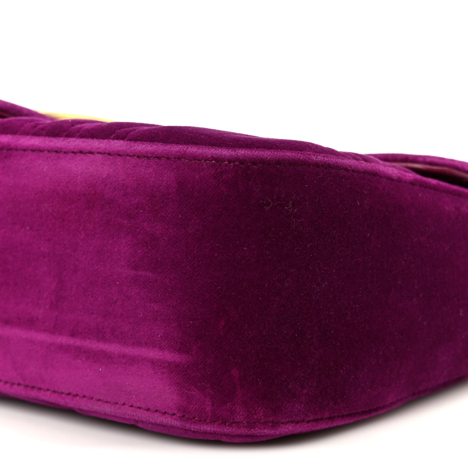Gucci Velvet Matelasse Small GG Marmont Shoulder Bag Fuchsia Violet Cyclamen 11 of 11
