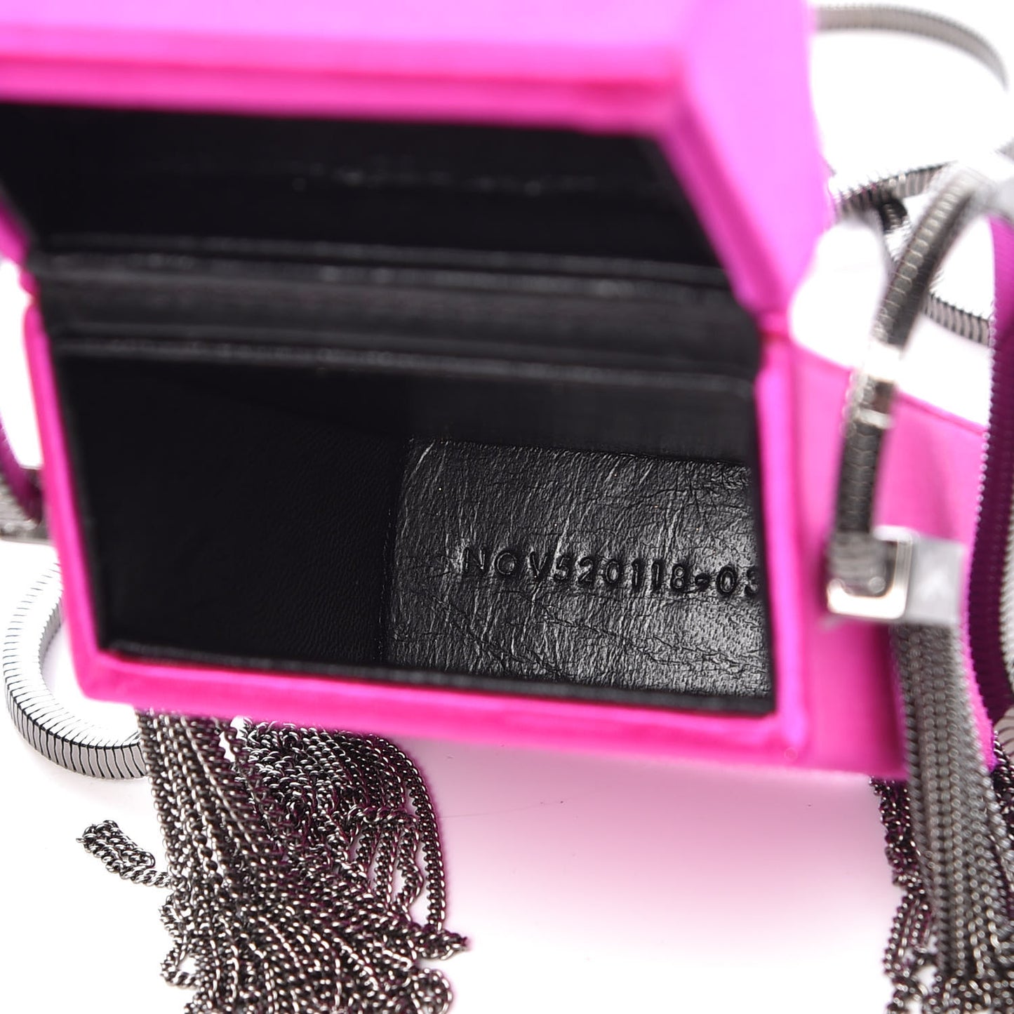 Satin Smoking Box Crossbody Bag Pink
