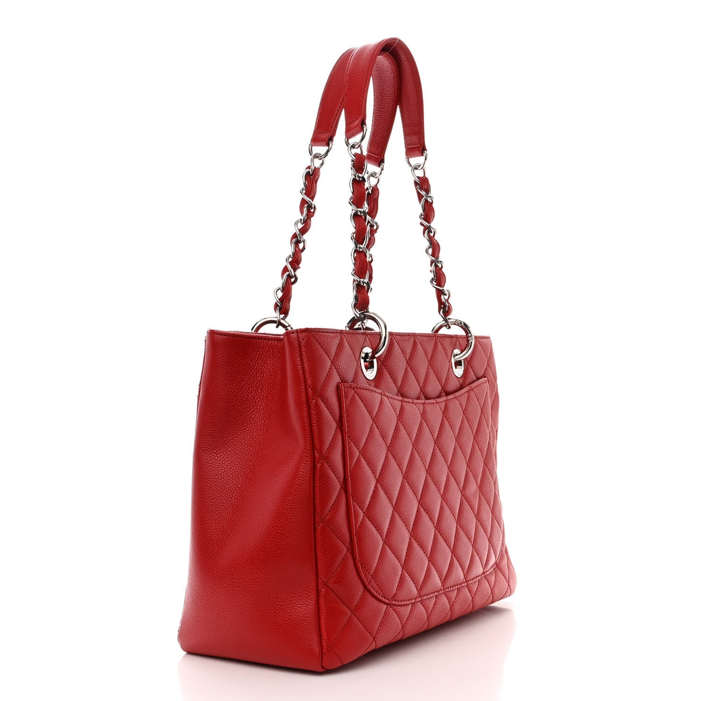 Caviar Quilted Grand Shopping Tote GST Red