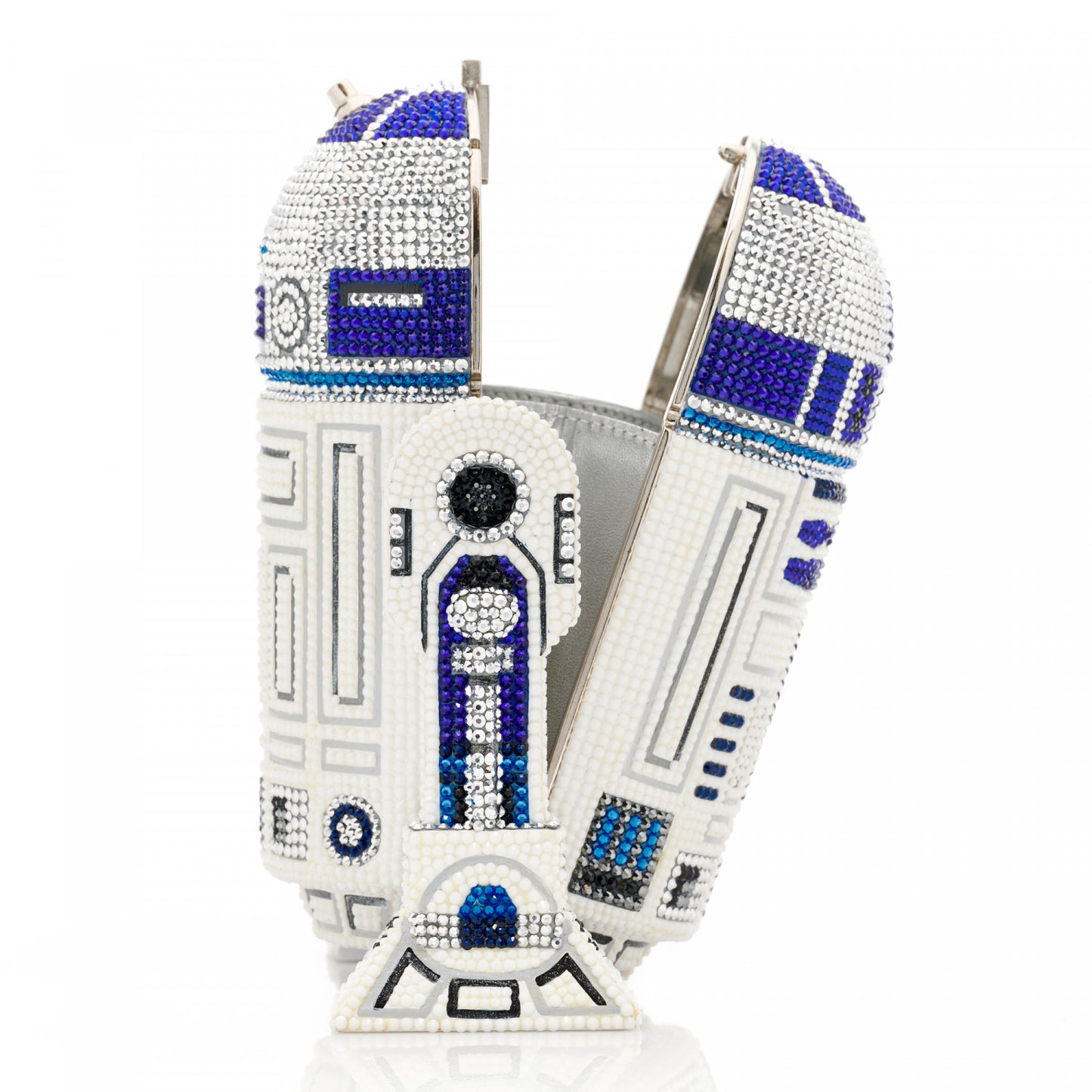 x STAR WARS Crystal R2D2 Minaudiere Clutch Silver Multicolor