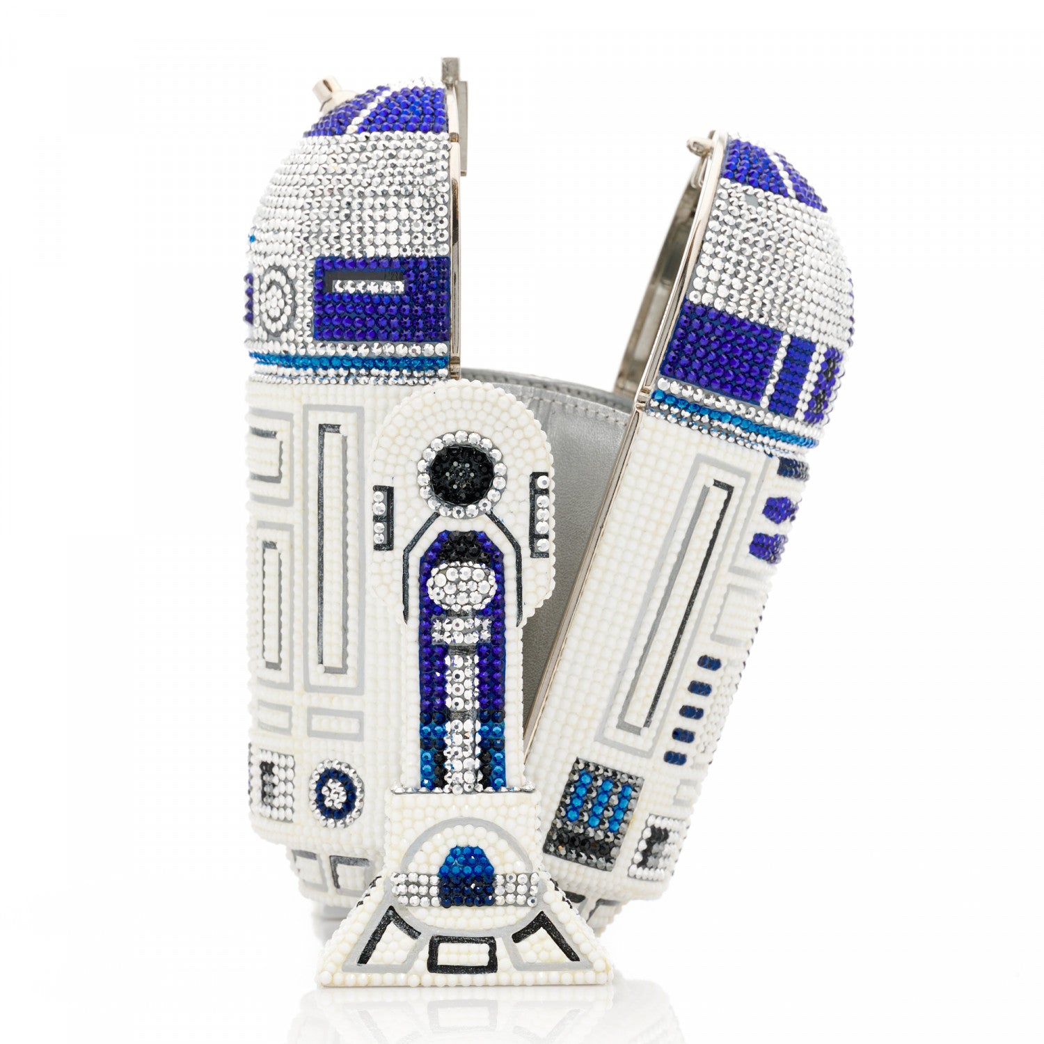 Judith Leiber x STAR WARS Crystal R2D2 Minaudiere Clutch Silver Multicolor 11 of 13