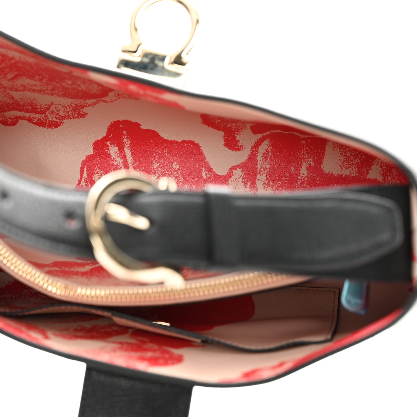 Calfskin Trifolio Shoulder Bag Black