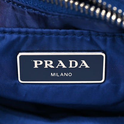 Prada Tessuto Nylon Saffiano Floral Print Tote Bluette Dis Primule 5 of 9