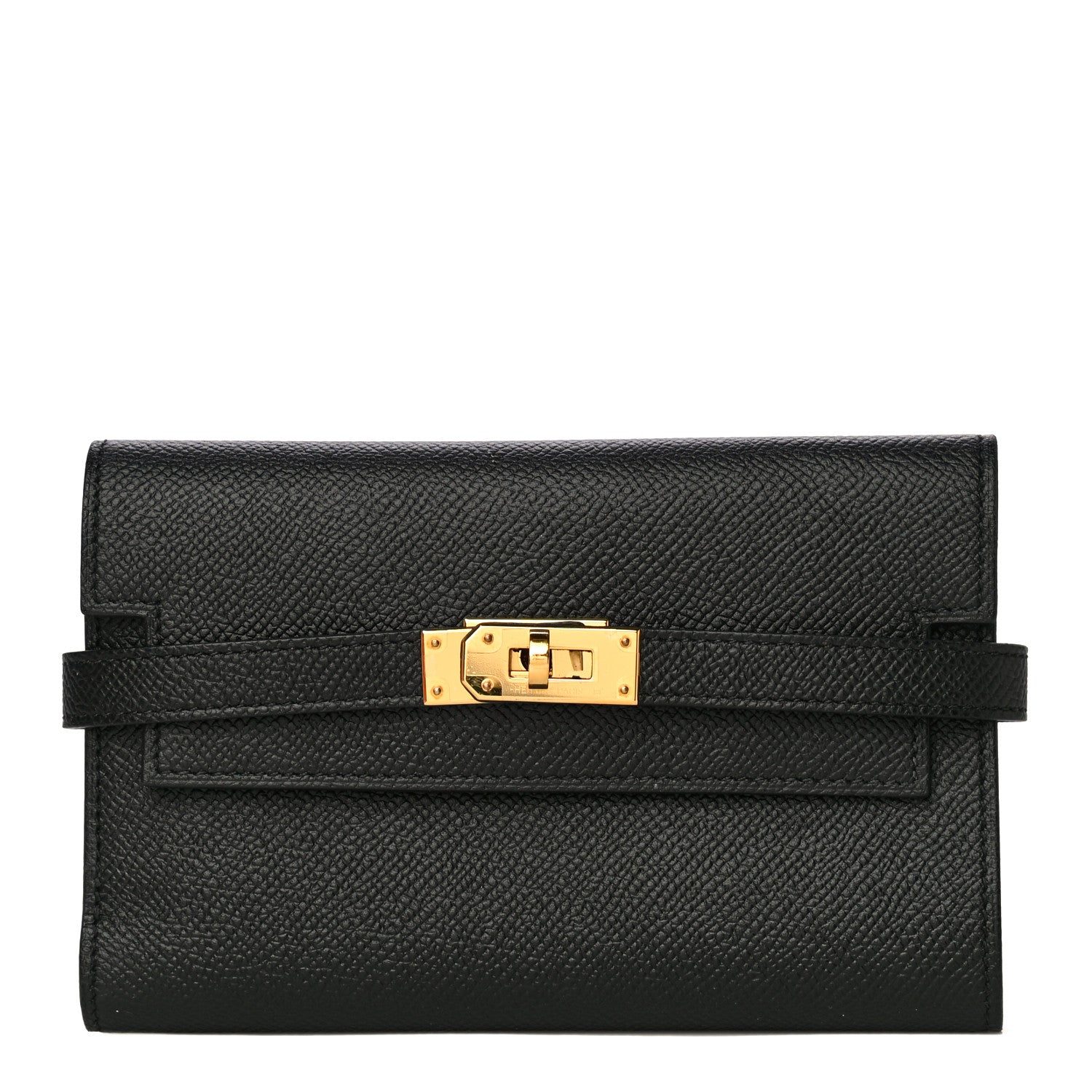 Hermes Epsom Medium Kelly Wallet Black 1 of 10